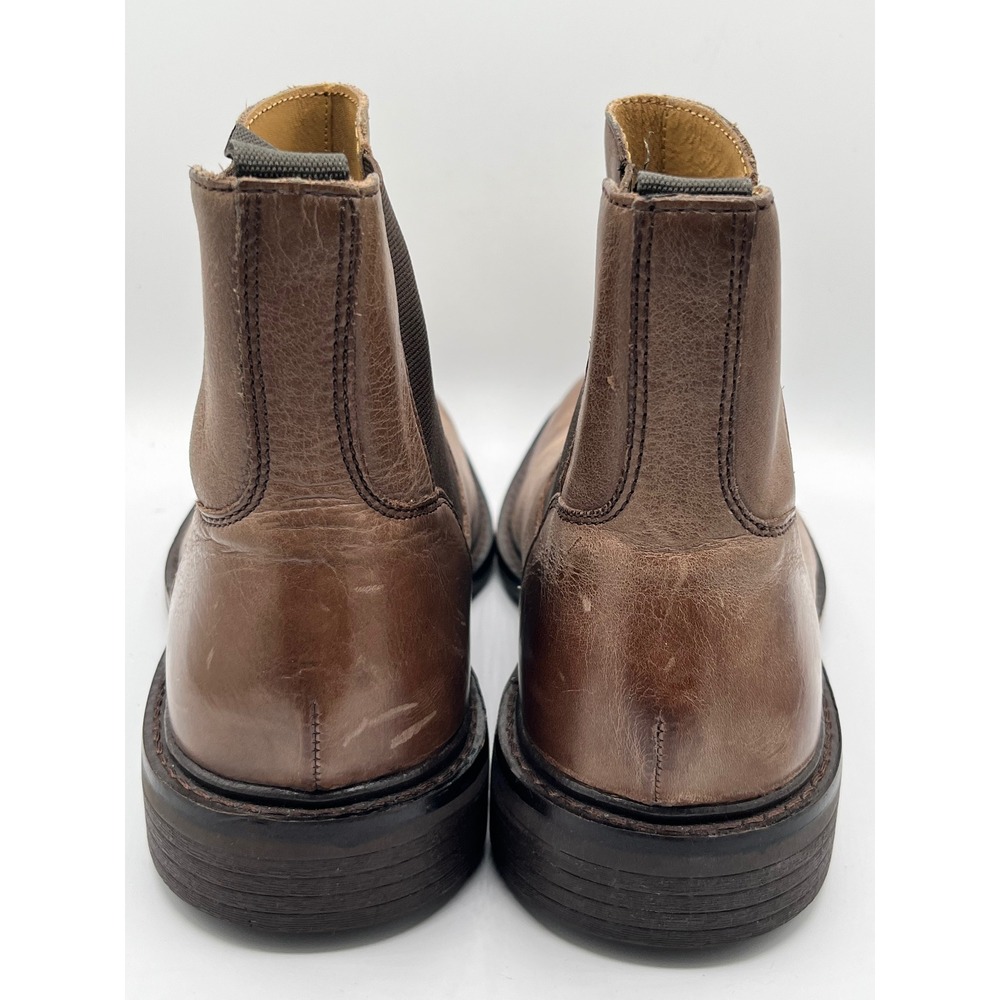 Cole Haan Men Brown Leather Chelsea Boots C12777 Distressed Lug Sole Sz 9.5 M